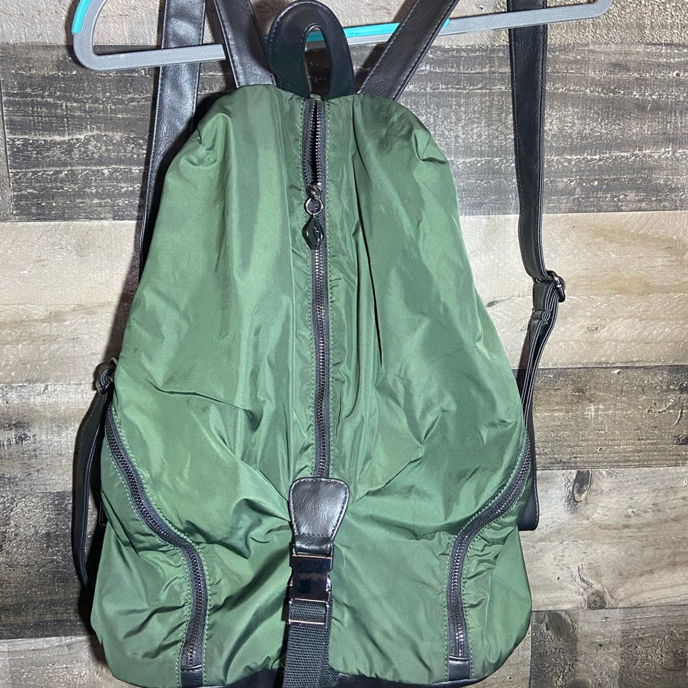 Fabletics The Row Dark Olive/Black Backpack.